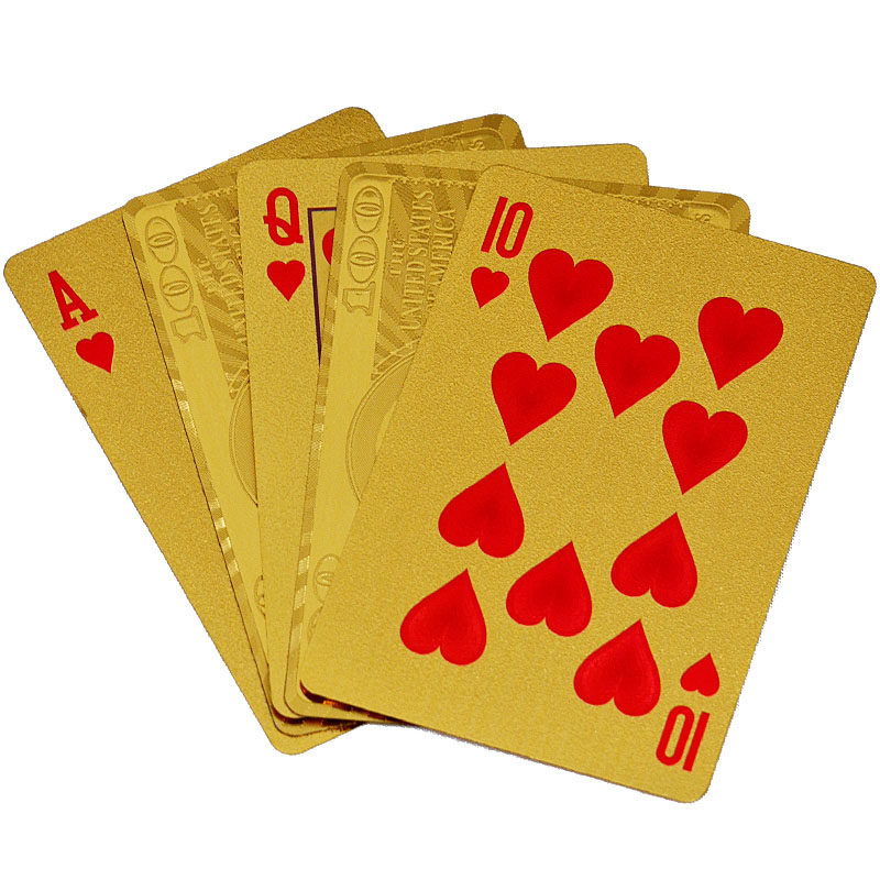 土豪金扑克牌 镀金色塑料扑克牌 黄金创意收藏防水金箔扑克牌
