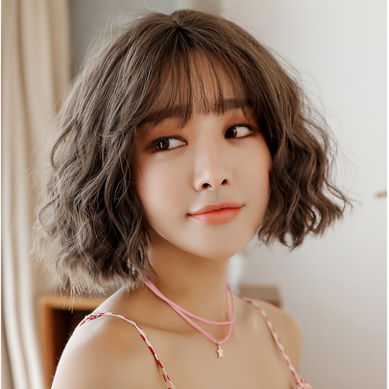 假发女短发玉米烫泡面卷自然逼真短卷发bobo可爱蛋卷波波头全头套