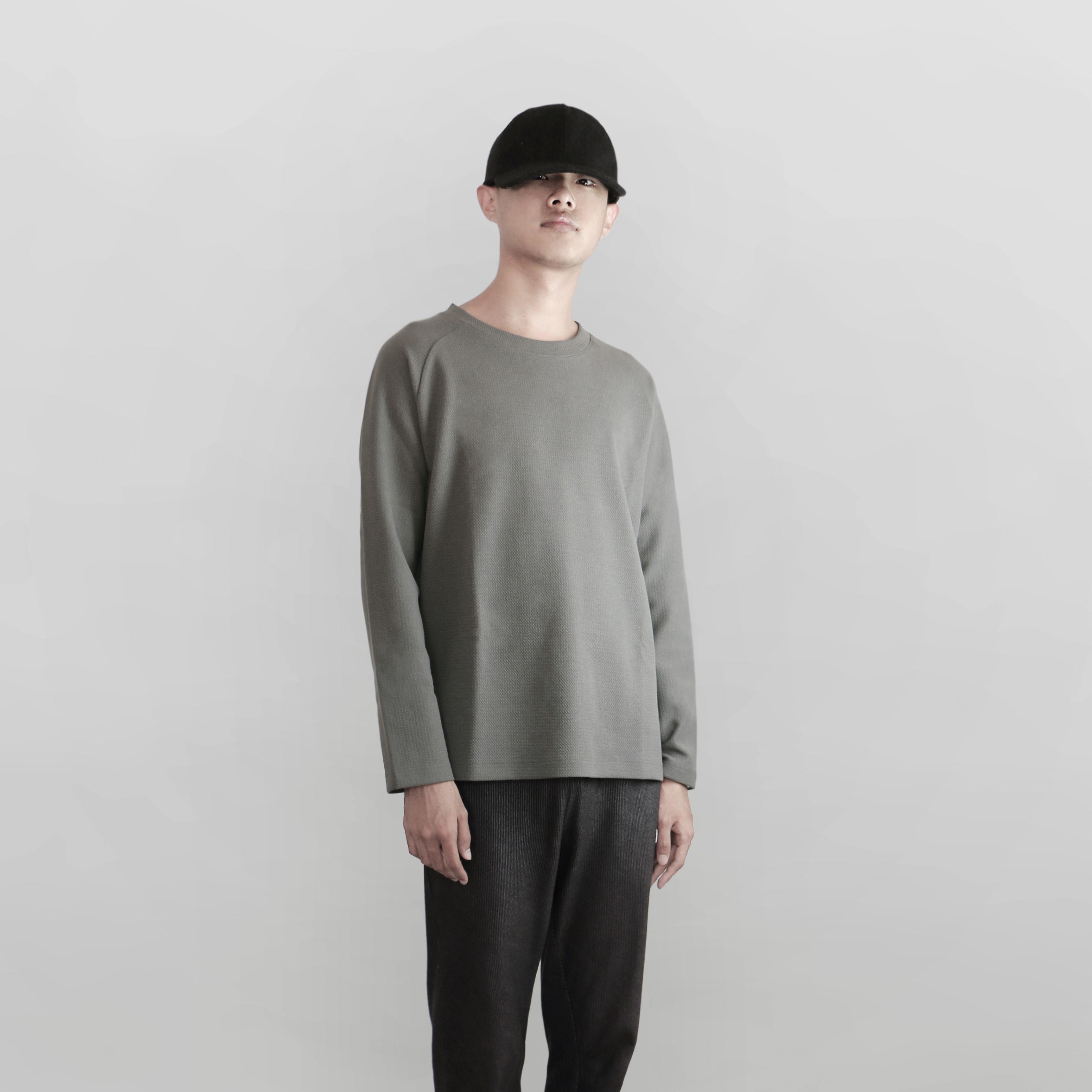 热销侧开叉卫衣男_日系复古插肩卫衣简约棉麻侧开叉宽松长袖性冷淡风