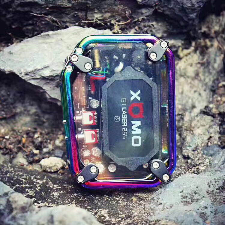 热销激光盒子电子烟_秒吸电子烟正品xomo炫魔激光mini射线盒子pdd同款