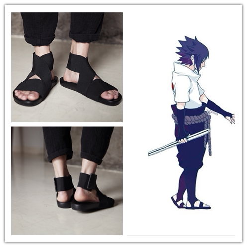 罗马凉鞋 男_夏季山本耀司新款凉鞋编织罗马防滑潮男鞋火影忍者休闲