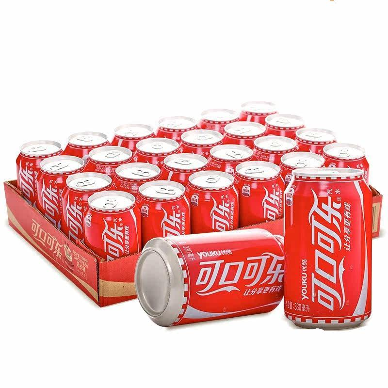 可口可乐汽水330ml*24罐装听装易拉罐网红碳酸饮料包邮一整箱批发