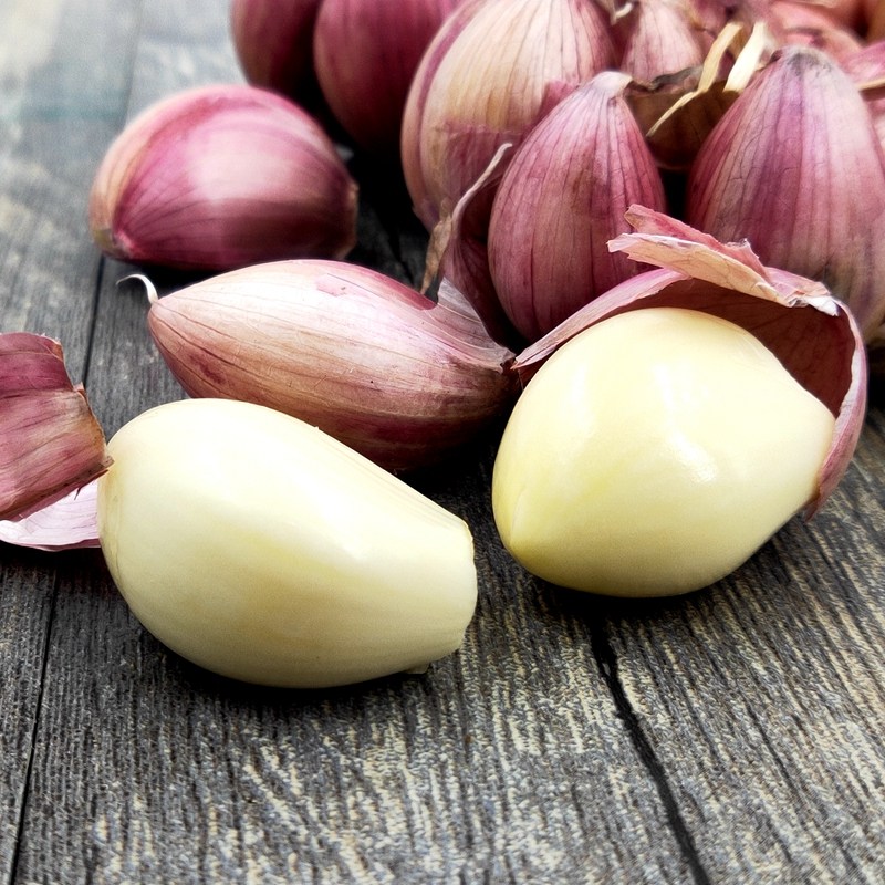 大蒜头_2018年紫皮瓣蒜子大蒜头 种籽红皮干蒜5斤