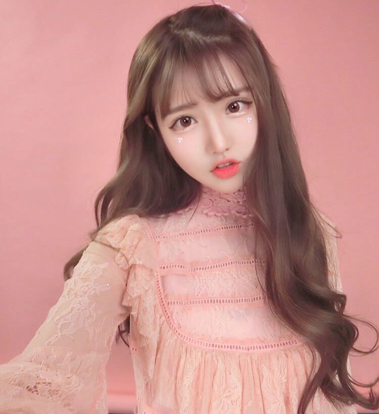 假发女空气刘海长卷发网红大波浪时尚逼真玉米烫透气直整顶全头套