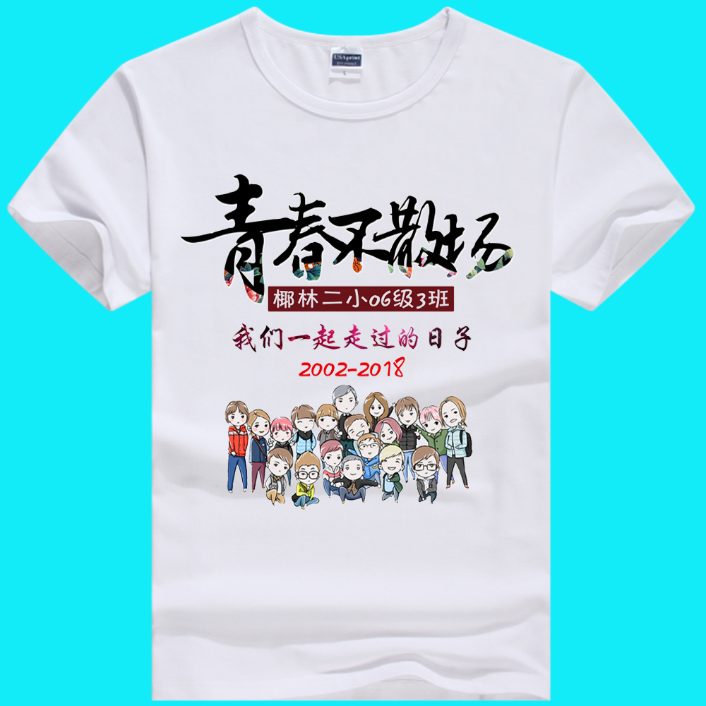 聚会班服定制_定制毕业20年同学聚会同学会纪念t恤10年30周年15年40年