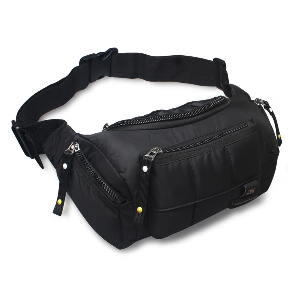 单肩包男 牛津纺 多功能_腰包多功能男士大容量休闲户外运动斜挎胸包