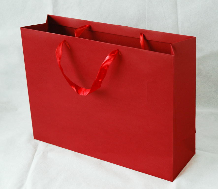 特价礼品纸袋批发_现货红色婚庆礼品袋加厚大号服装袋子手提纸袋定做