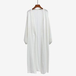 深灰色开衫长款针织衫搭配图片