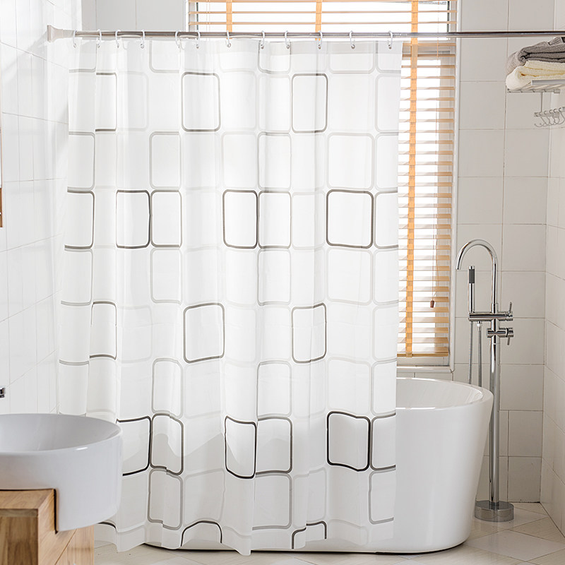 凯洛格 大方头卫生间浴室浴帘杆 伸缩杆晾衣杆窗帘杆免打孔免安装