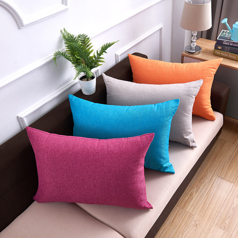 抱枕套靠垫不含芯靠背定做家用亚麻靠枕客厅沙发靠背垫长方形优惠券