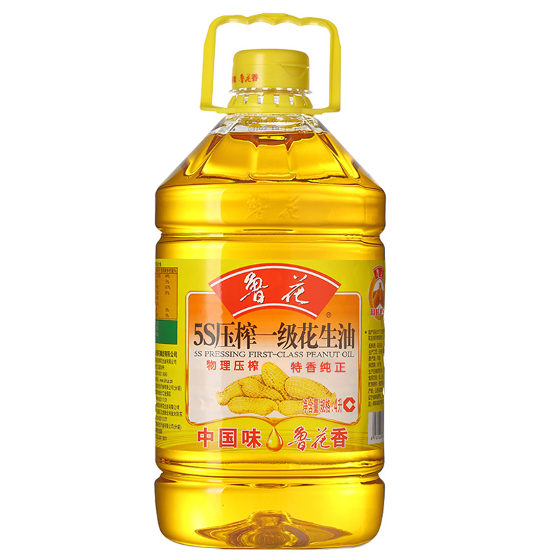 鲁花5s一级花生油4l  物理压榨 食用油