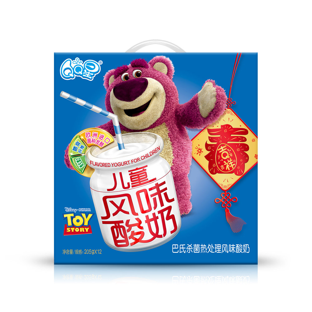 伊利 qq星儿童风味酸奶  205g*12 呵护健康营养