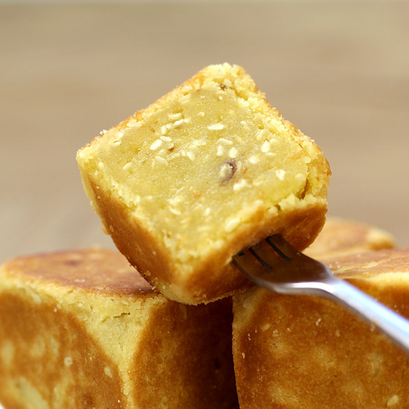 潮汕小吃特产美食_潮汕饶平美食小吃 特产咸香宝岛饼盒装6个 宝斗饼