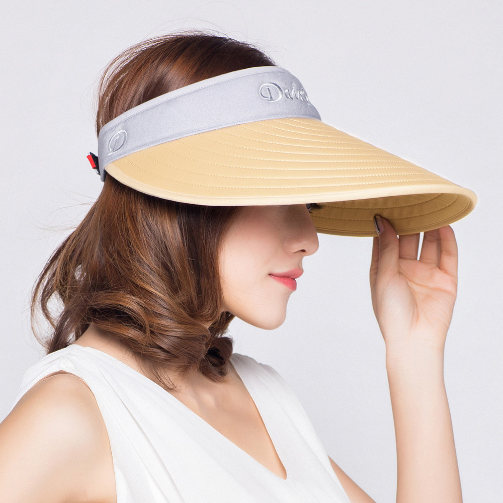帽子女韩版夏天遮阳帽防紫外线大沿可折叠防晒帽男沙滩户外太阳帽