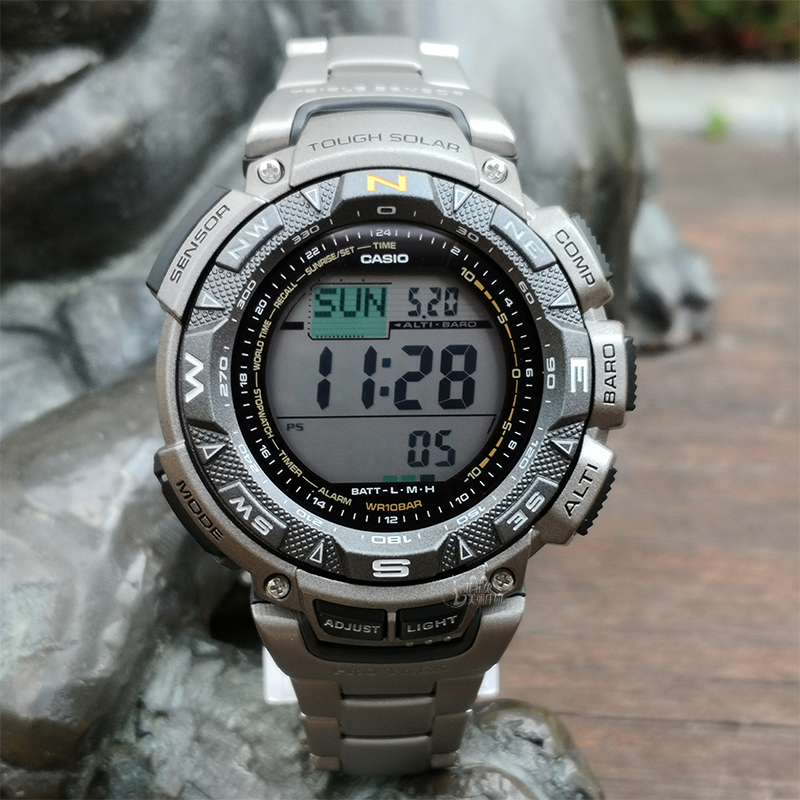 卡西欧太阳能手表男 户外_casio登山表户外运动太阳能石英电子手表男
