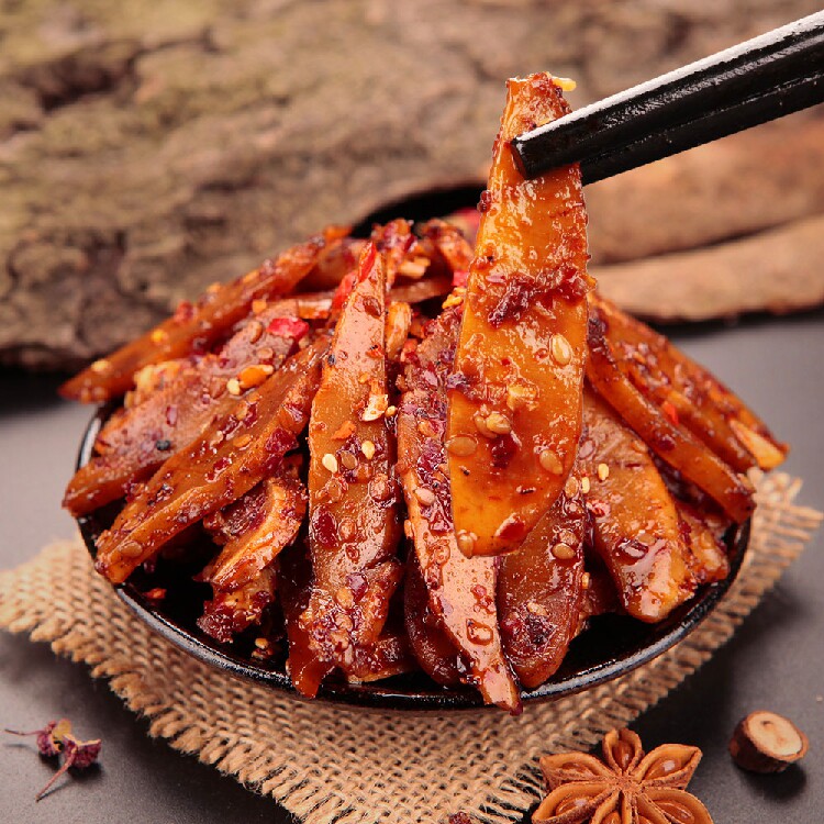 蜀道香 四川重庆特产休闲食品天椒麻辣牛板筋100g 麻辣零食小吃