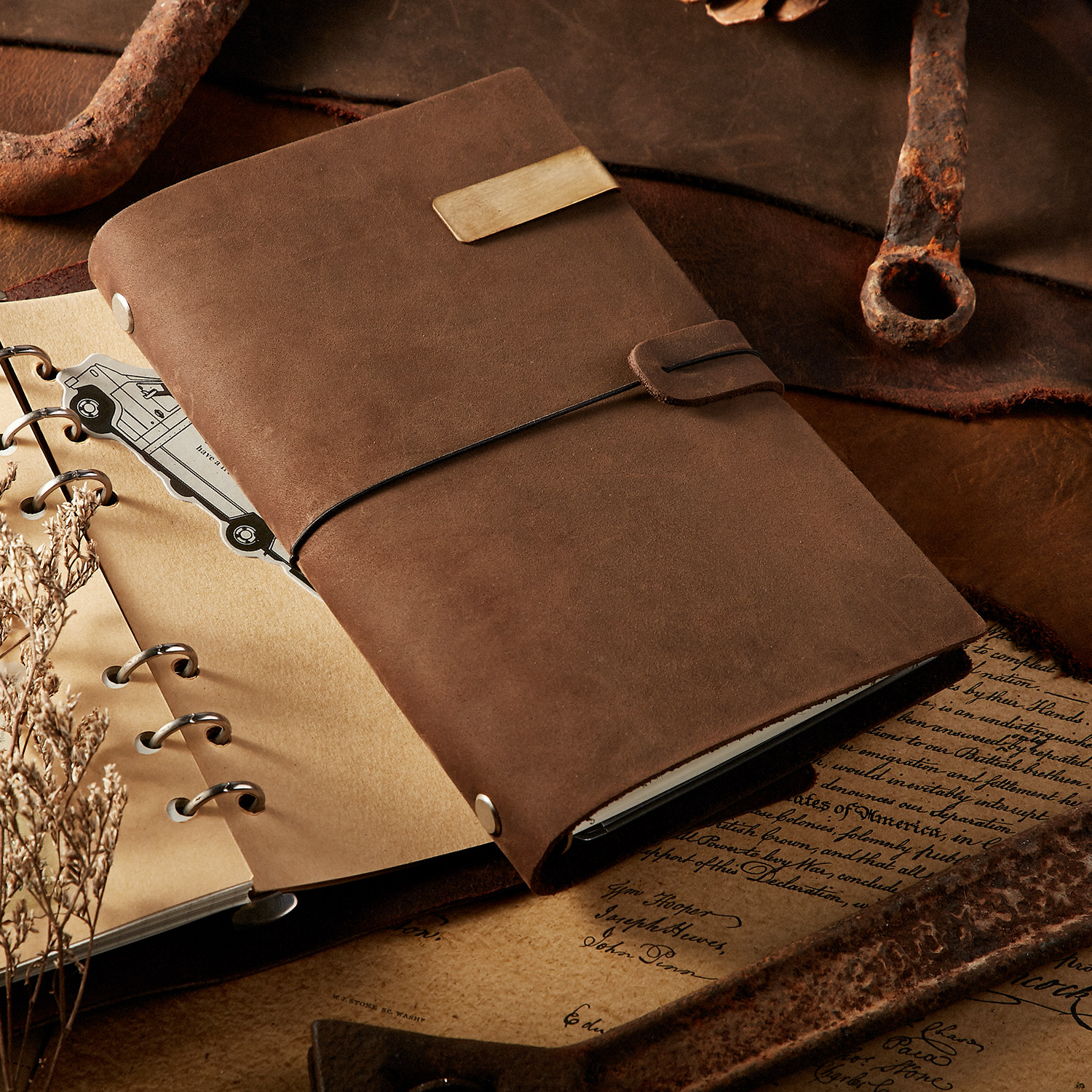 手帐本 活页 复古_老王 a5a6 牛皮记事本活页笔记本手工记事本复古