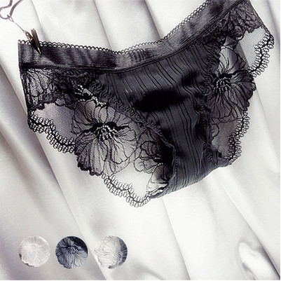 超薄透明网纱女士内裤女冰丝低腰性感蕾丝纯棉裆三角裤底裤头女生