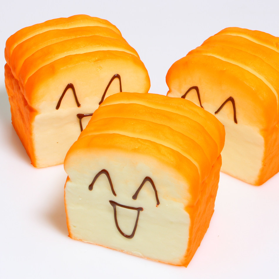 特价慢回弹squishy_squishy仿真表情吐司面包 pu慢回弹面包 仿真面包