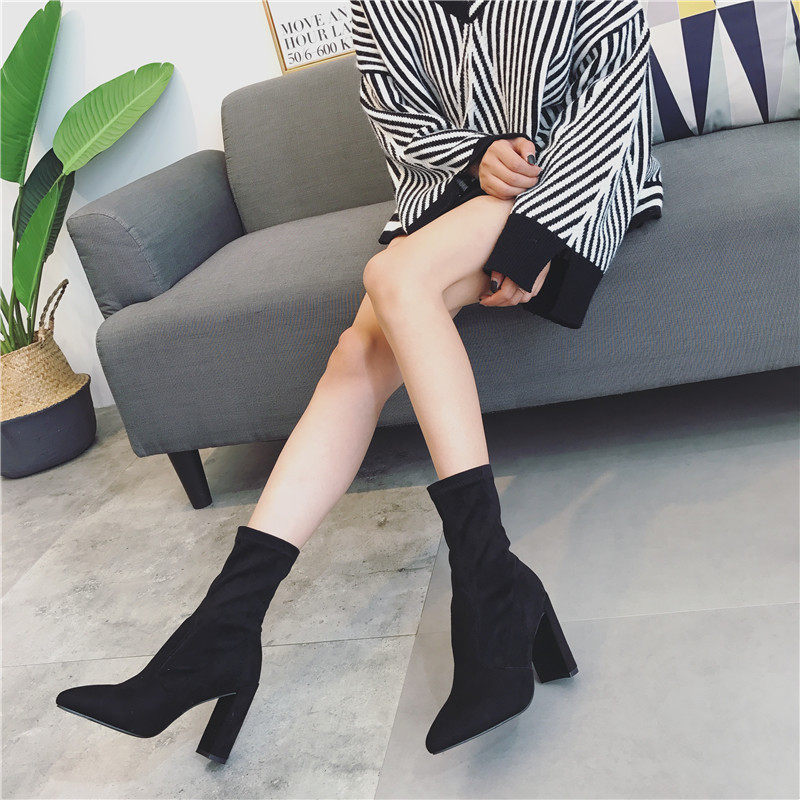 女短靴高跟大额优惠券