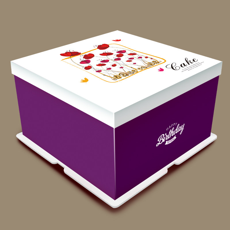 蛋糕包装盒 6寸_6寸蛋糕盒包装盒烫金蛋糕盒生日蛋糕盒紫金之韵优惠券