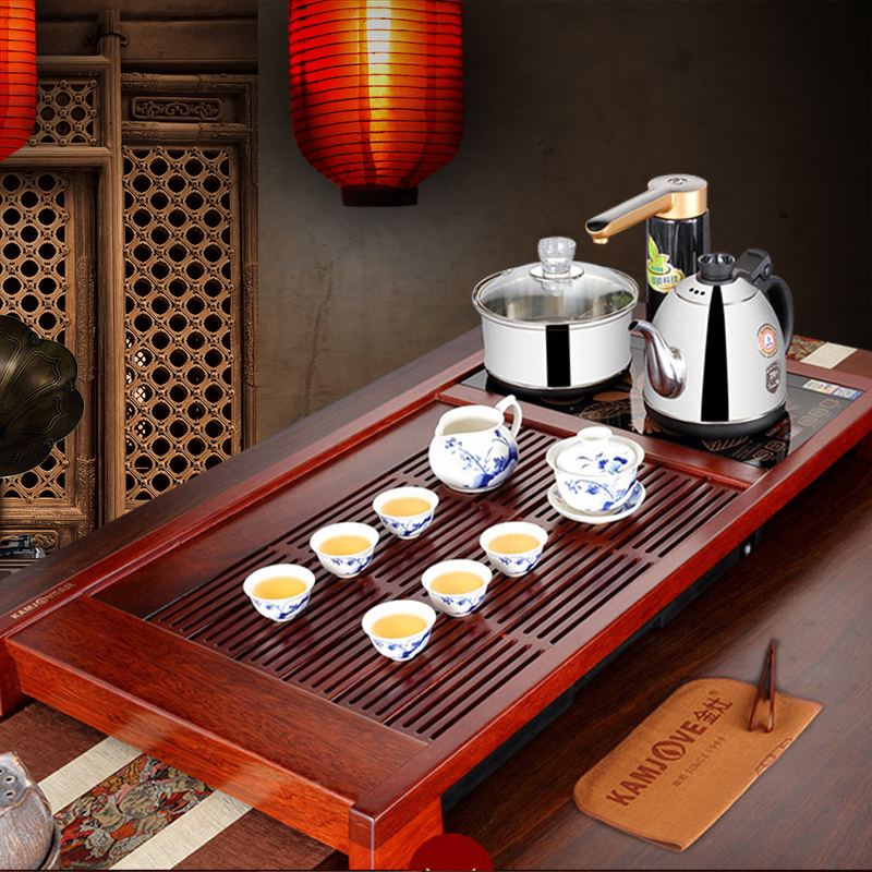 金灶k-188茶盘家用实木套装功夫茶具茶海全智能全自动长方形大号