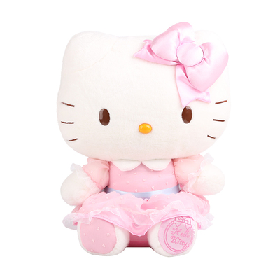 双11预售新品hellokitty毛绒娃娃粉心公主毛绒公仔娃娃40cm
