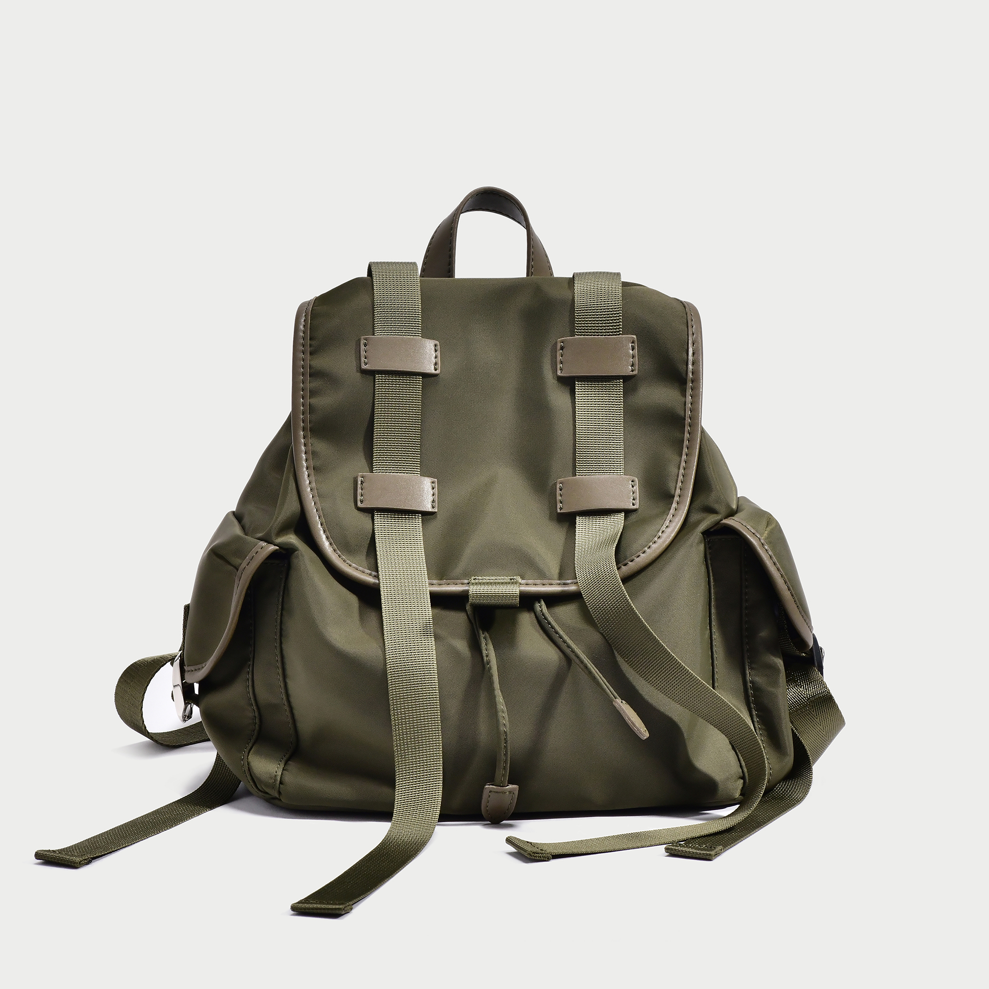 尼龙双肩包女 牛津布 轻便_2018欧美风新款降落伞防泼水牛津布尼龙包