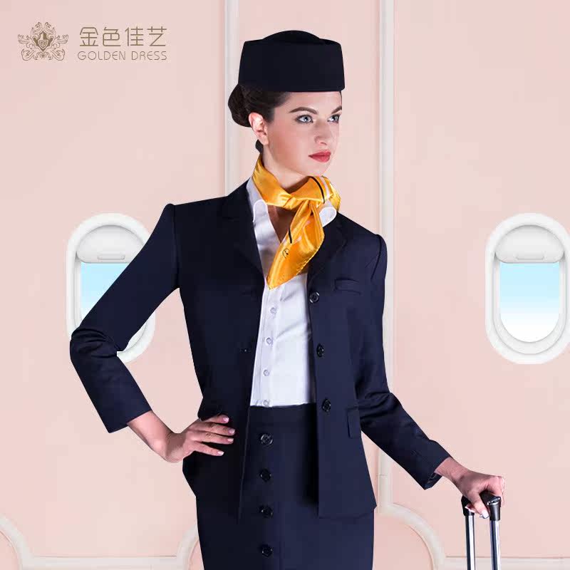 航空职业装女装套装_德国汉莎航空制服职业套装置业顾问女装培训师