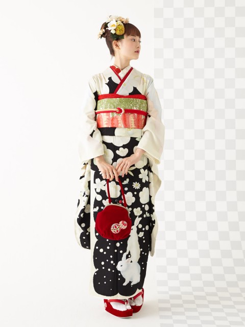 查看淘宝现货日本和服女正装传统正规和服正装振袖和服双层带里衬可爱