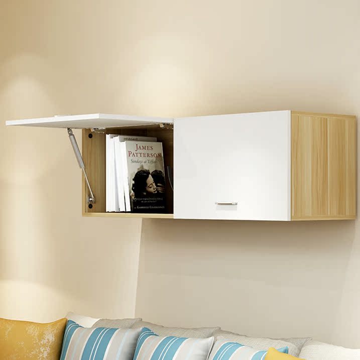 吊柜壁柜挂柜经济型阳台柜墙壁柜浴室上翻门吊柜顶柜现代简约优惠券