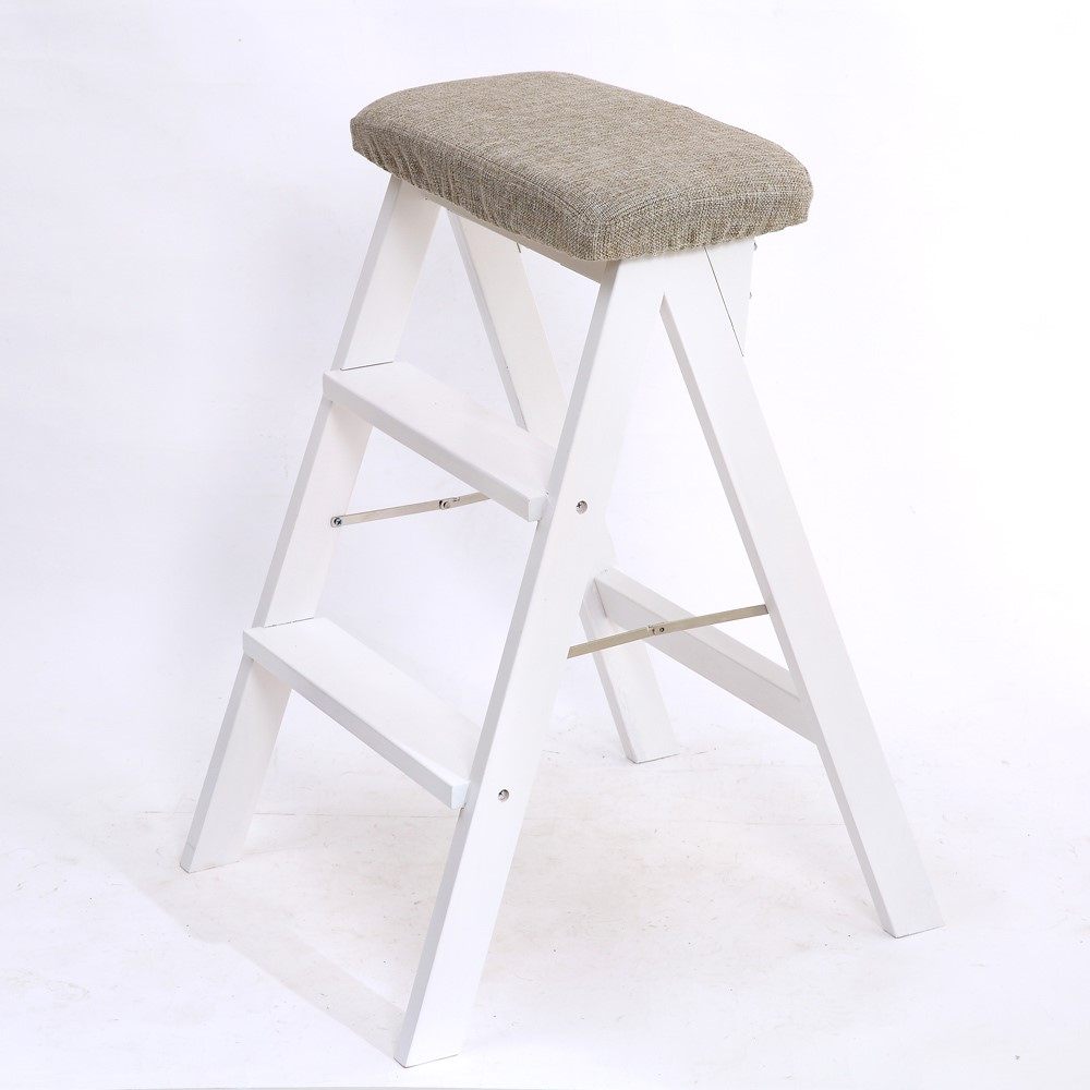 一折厨房高凳_实木创意折叠凳简约折叠梯凳厨房凳便携小凳子折叠家用