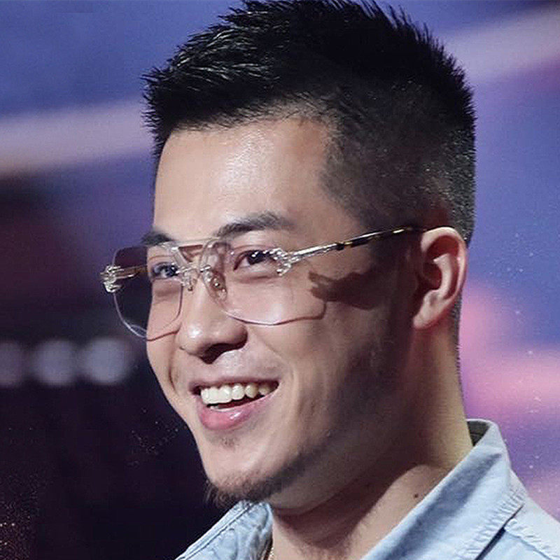 眼睛男 个性 平光镜_大壮眼镜功夫胖同款透明平光镜女大框网红眼镜