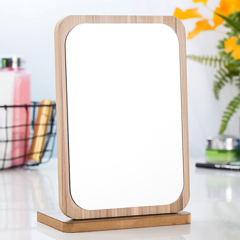 居曼希化妆镜台式随身镜高清北欧简约风镜学生便携折叠梳妆镜子