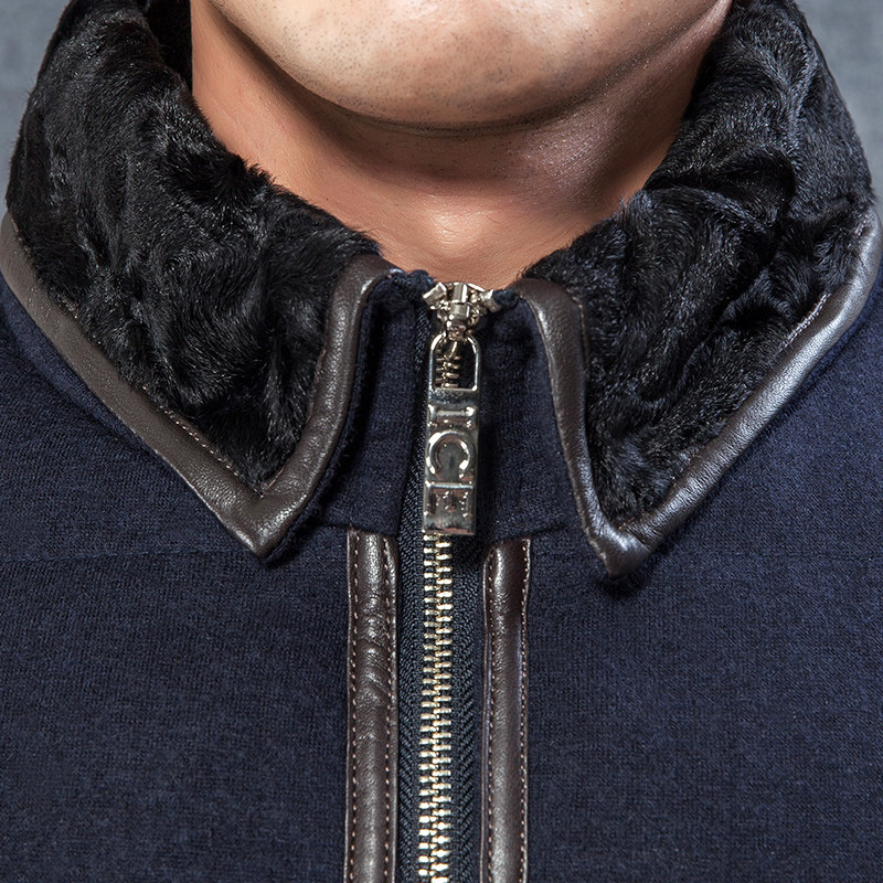 ice男装羽绒服 冬季新品男加厚保暖毛领纯色修身短款羽绒服男外套