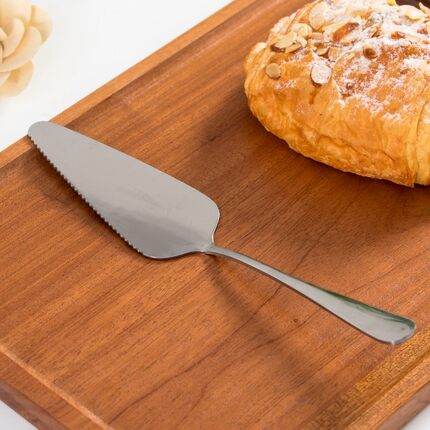出柜 黄金陶瓷柄蛋糕刀比萨刀烘焙工具家用创意高级三角蛋糕铲刀_不