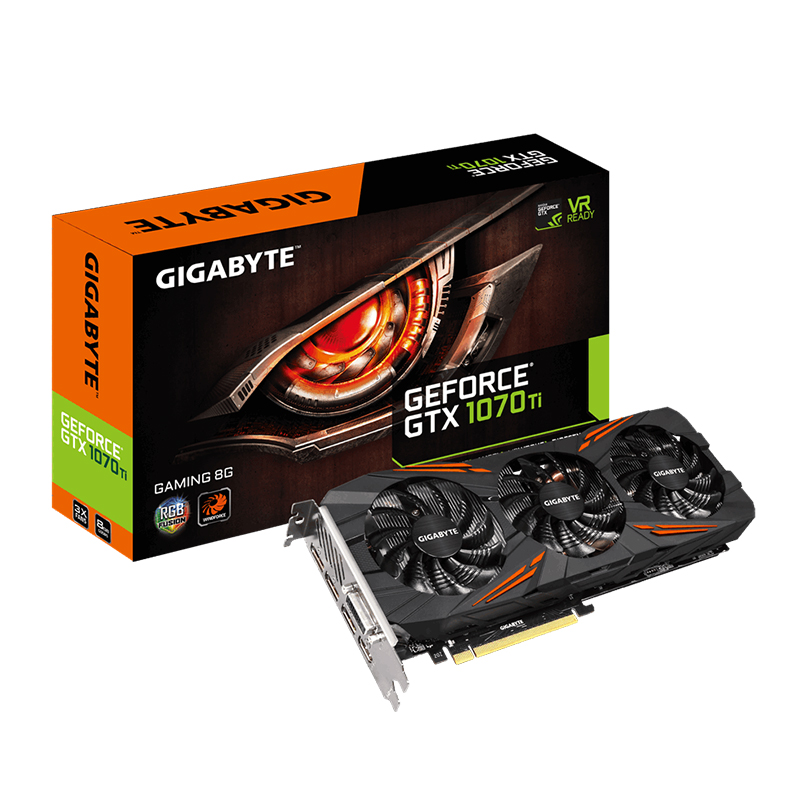 gigabyte/技嘉gtx1070ti 8g gaming吃鸡游戏电脑显卡 非公版独显