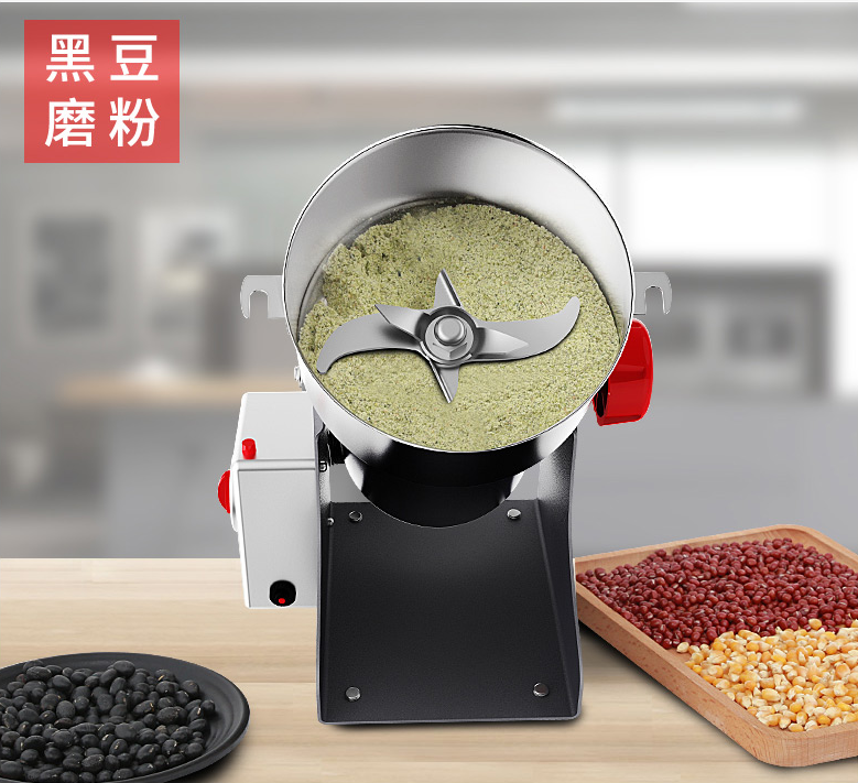 芝麻粉碎机家用 研磨_磨粉机小型干磨药材打粉机家用超细五谷杂粮芝麻