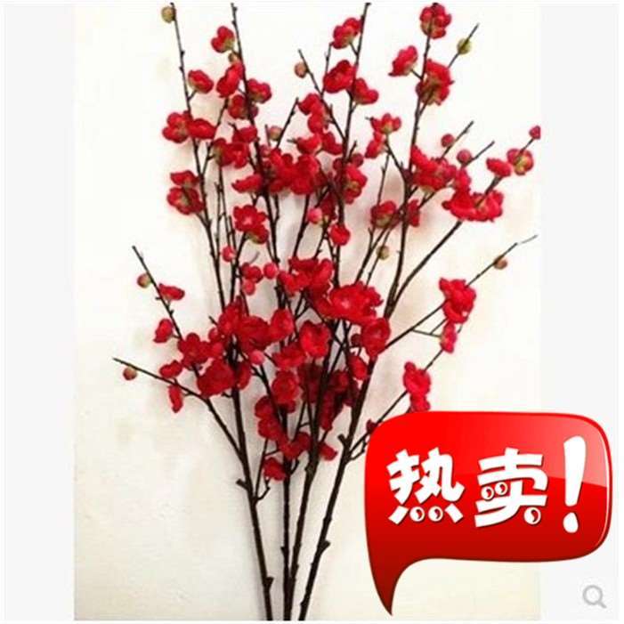热销仿真梅花朵_假腊梅枝短枝腊腊梅花假树花梅花朵