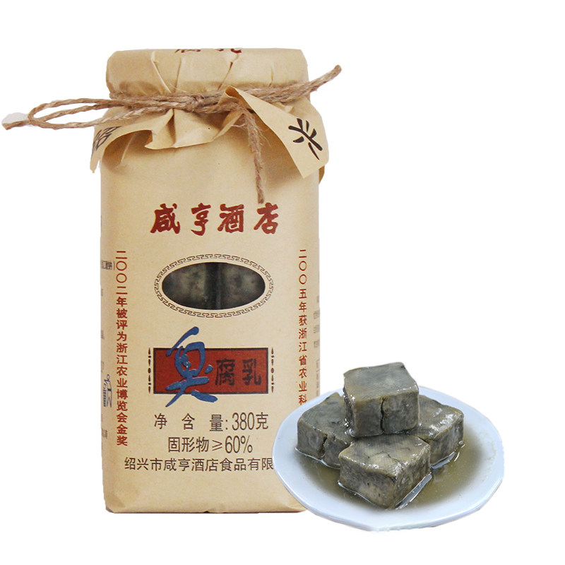 绍兴腐乳咸亨酒店臭方豆腐乳380g*4瓶霉豆腐青