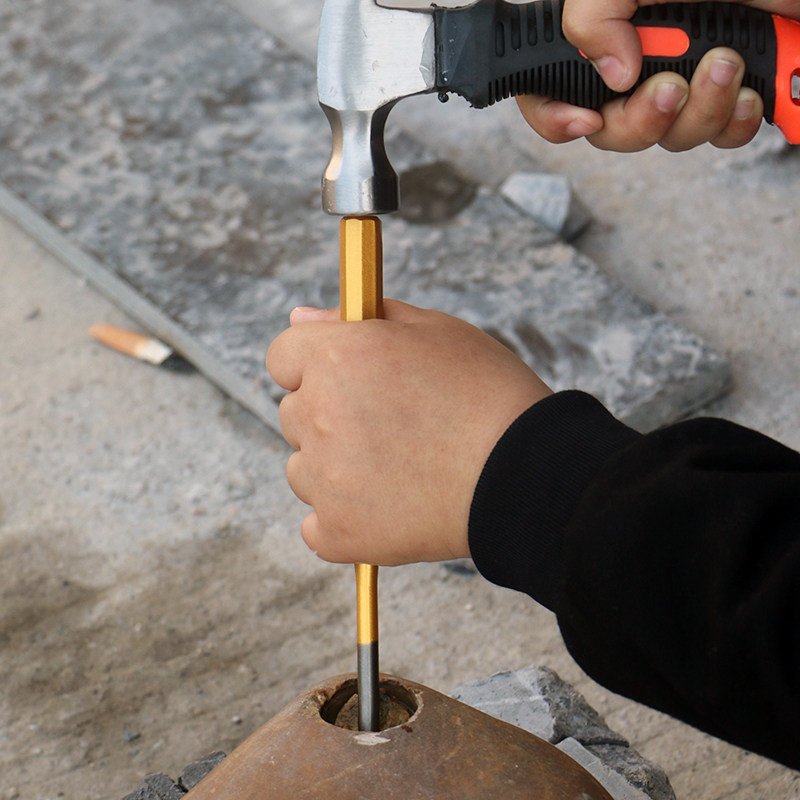 扁凿圆柱冲锋钢凿子件合金凿子石工凿平凿凿铁专用工具 錾子