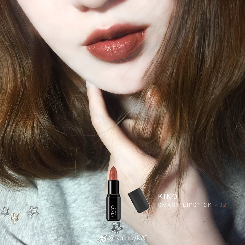 一折kiko432_现货▲kiko 4系smart 黑管口红 吃土 #432 奶茶土棕色 #4