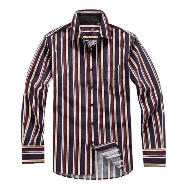 男式长袖衬衫 灯芯绒商务休闲全棉衬衫 a048剪标品牌男装