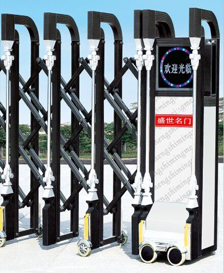 徽腾无轨电动门自动伸缩门铝合金电动伸缩门家用学校别墅庭院大门