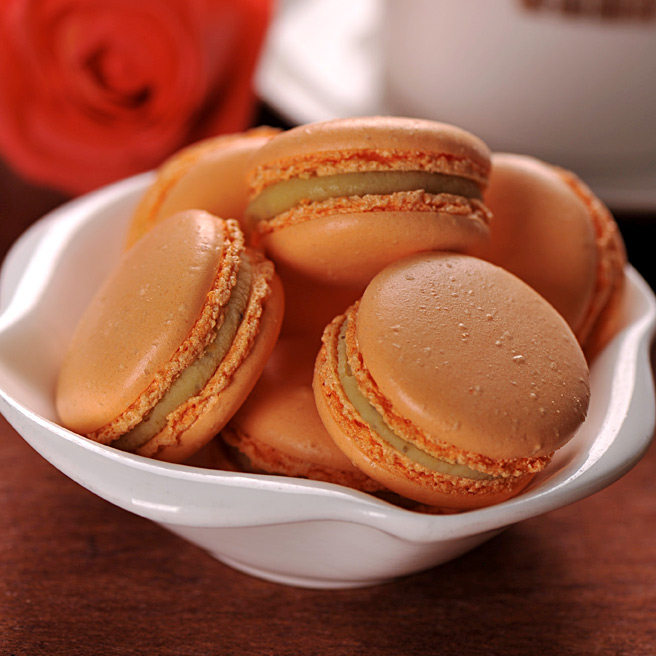 一折马卡龙礼盒装_食婶mrssweet礼盒装橙色开心果味马卡龙零食小吃