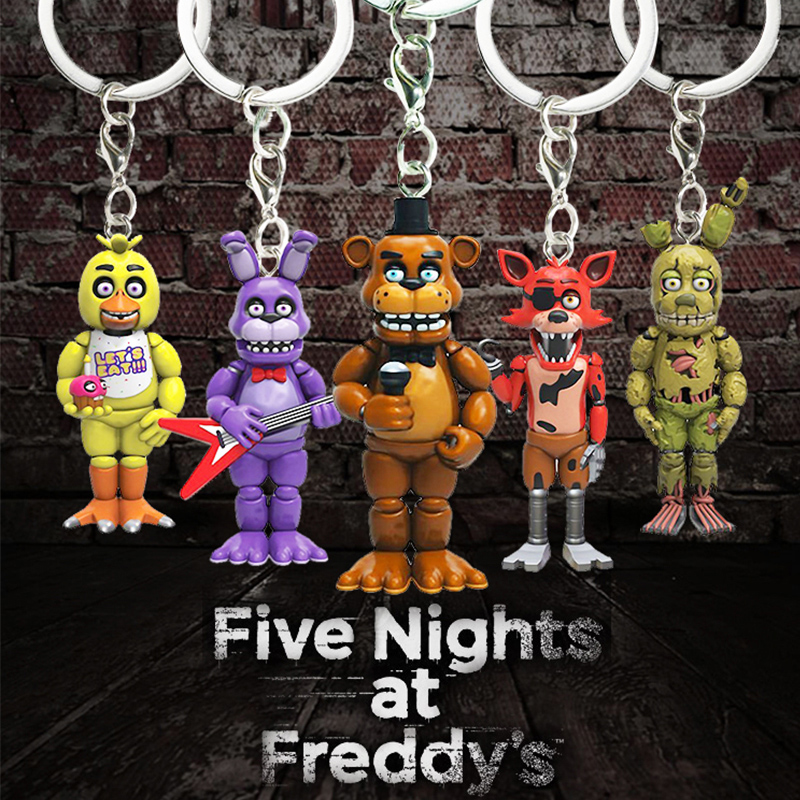 funko pop 玩具熊的五夜后宫 弗雷迪 fnaf freddy 钥匙扣公仔玩具