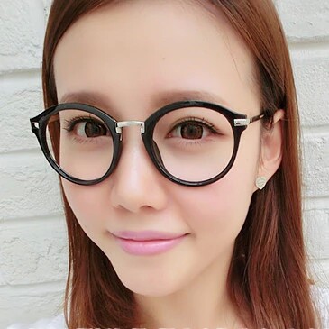 装饰眼镜圆框_潮人椭圆复古装饰眼镜 男女可配近视眼镜框架 时尚文艺