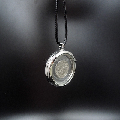 lilyshell原创手工钱币饰品漂浮硬币钱币吊坠盒子男女项链