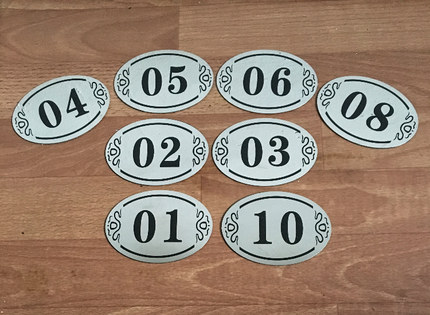 新款亚克力双面丝印数字牌 餐厅等候叫号牌 现货包邮餐桌点餐牌_不