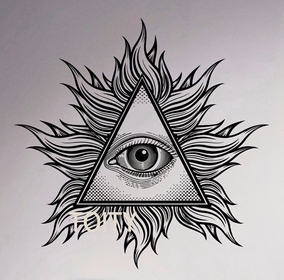 光明会标志all seeing eye贴画全视之眼贴纸装饰光照派illuminati